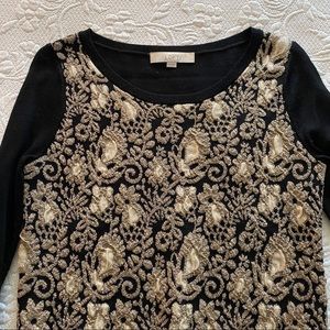 LOFT | Black Lace Sweater